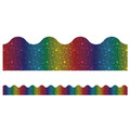 Carson Dellosa Sparkle + Shine Rainbow Foil Scalloped Borders, 39 Feet/Pack, PK6 108396